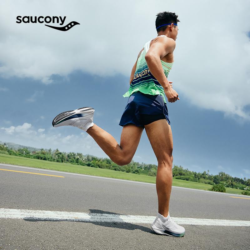 Saucony Mirage Flow Lightweight Training Running Shoes Men Sneakers Light-Purple White S28214-1