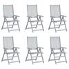 Hochlehner Adjustable Outdoor Armchairs 6 Pcs with Cushions Solid Acacia Wood