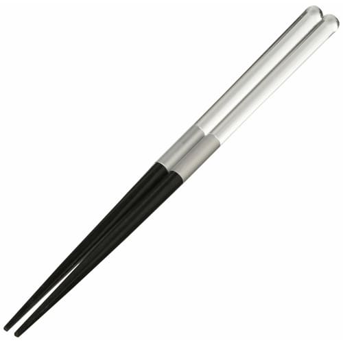 Komori Resin Portable Chopsticks Set, Black, 21cm, Square Tips for Easy Grasping! Made in Japan