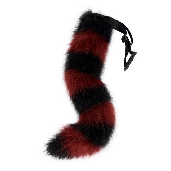 Cosplay Fake Fox Tail Soft Fuzzy Plush Banded Contrast Color Adjustable Waist Circumference Elastic Band Performance Club Dance Paty Costumes