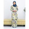 Summer New Irregular Graphic Gradient Print Fashion Long Gradient Modern Kulang Pahang Ladies Casual Muslim Suit Comfortable Ladies Two Piece Suit