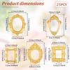 15/25 Stück Vintage Mini-Bilderrahmen Kleine Harz-Fotorahmen Dekorativer Mini-Gold-Schmuck-Displayrahmen für DIY-Schmuckdisplay
