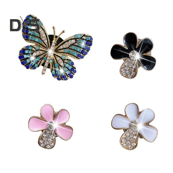 Držák na parfémy do auta Šumivé drahokamy Butterfly Air Vent příslušenství Držák na parfémy do auta pro relaxační a krásný interiér auta