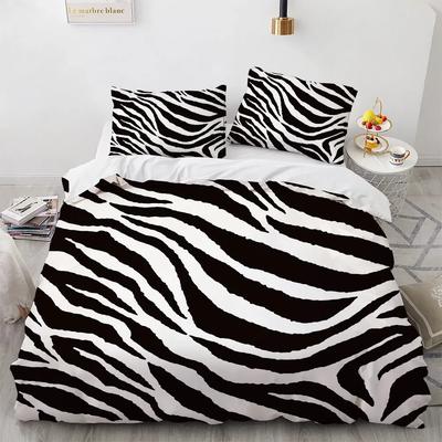 Set Biancheria da Letto con Stampa Animale 3D Set Copripiumino Matrimoniale Dimensioni King Leopardo Tessile per la Casa 100% Poliestere Copripiumino&2 Federe
