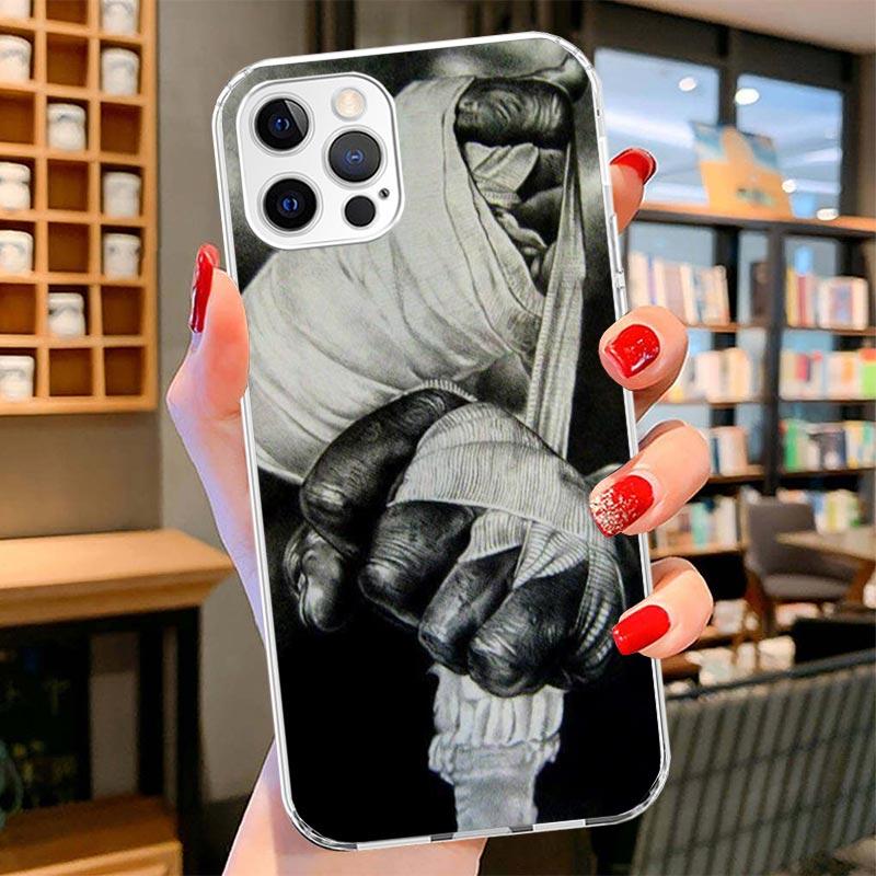 Muay Thai Fight Boxing Cover Phone Case For iPhone 16 17 Air 15 14 Pro Max 16E Phone Case 13 Mini 12 11 7 SE 8 Print Pattern Fit