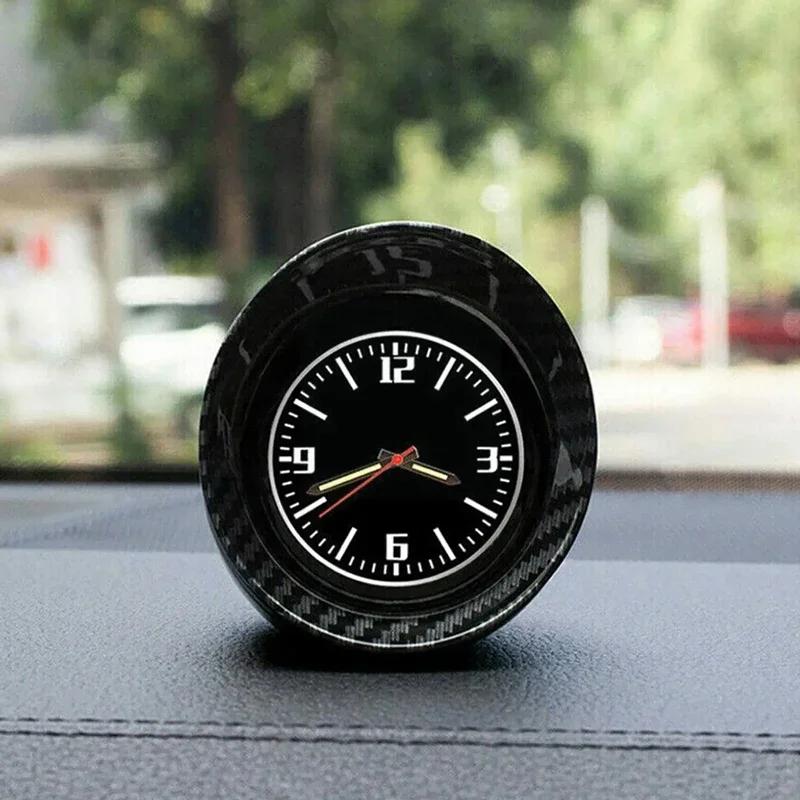 Car Dashboard Clock Mini Auto Interior Watch Luminous Backlight Console Ornament Electronic High Precision Car Styling Accessory