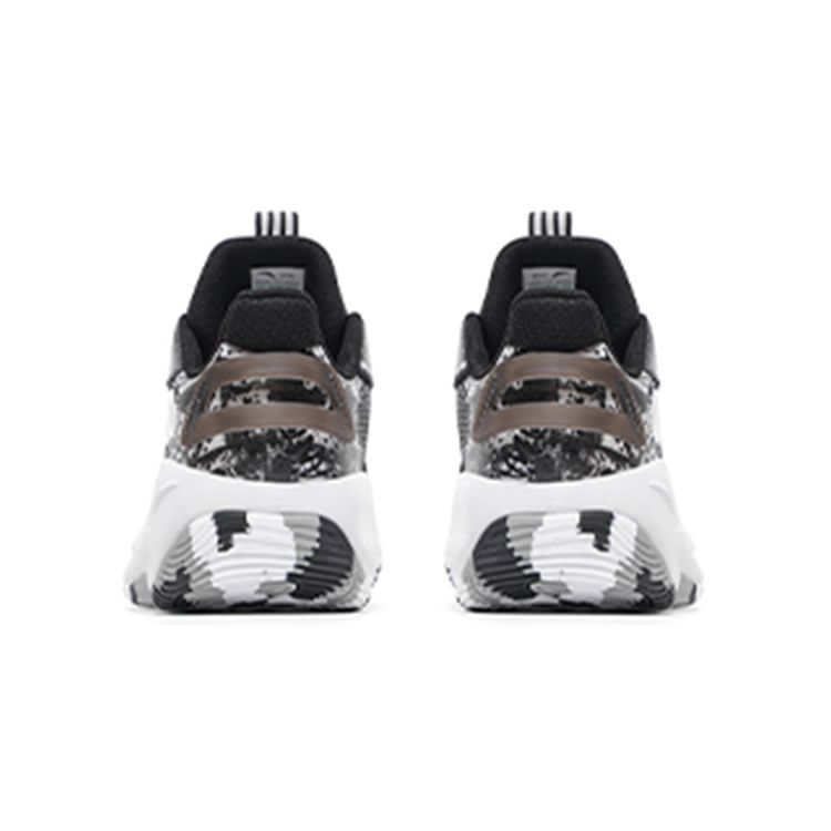Anta Antiskid Shock Absorbing High Top Sports Casual Shoes Kids Sneakers Black Gray White 312151110R-3