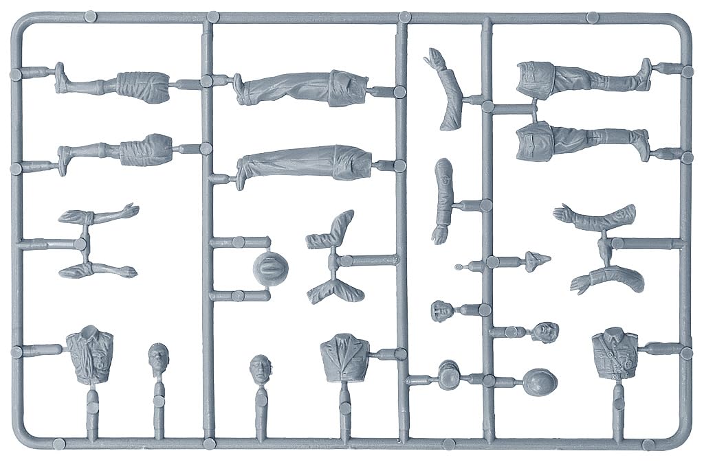 MiniArt 1/35 Scale German Civilians 1930s-1940s Resin Heads Set of 5 Plastic Model Kits MA38075