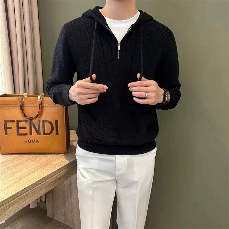 Pánský svetr Jaro 2024 Patchwork Různé barvy K pokožce šetrná látka Módní Všestranný top Ležérní S dlouhým rukávem Spodní tričko