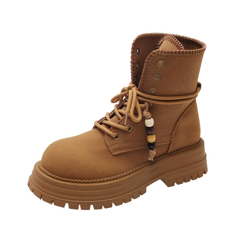 Women Flats Paltform Ankle Boots Beaded Casual Sport Shoes 2025 Trend New Winter Sneakers Woman Snow Boots Botas Mujer