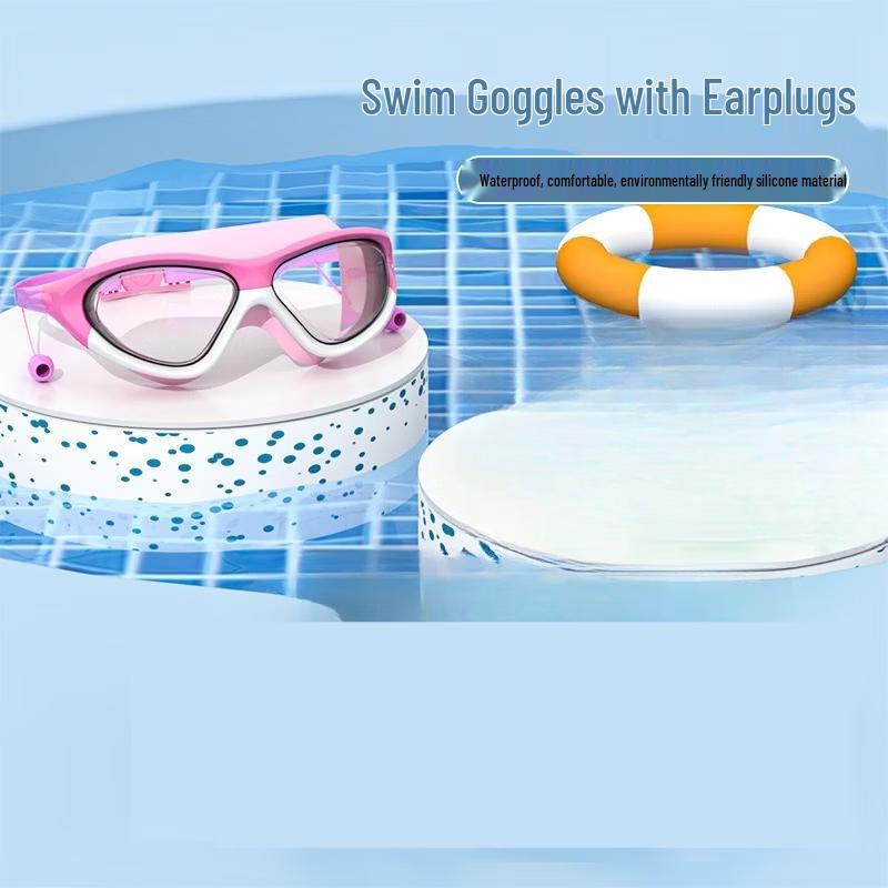 

Yuzhan Kids Large Frame Swimming Goggles with Earplugs