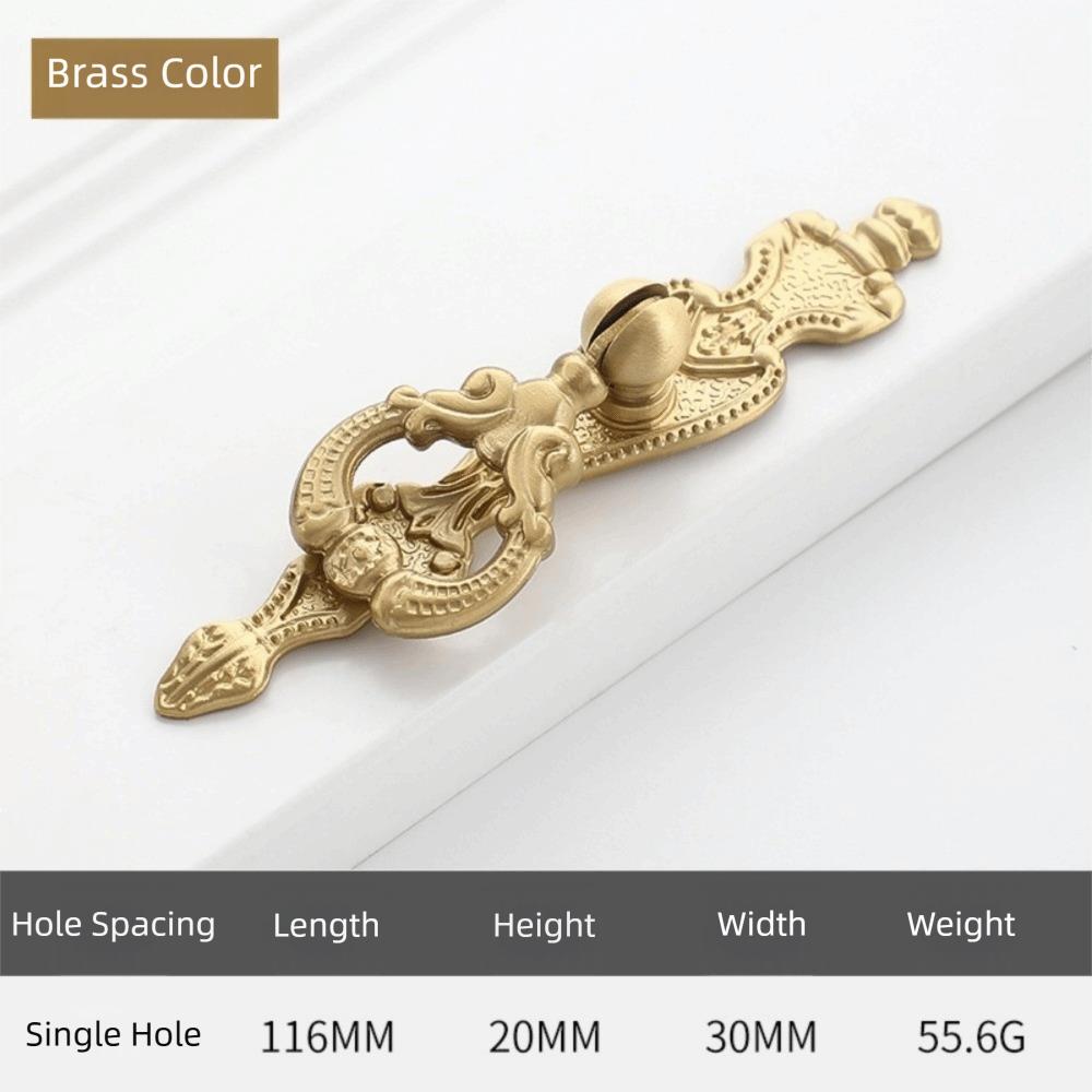 Nordic Solid Brass Cabinet Handle Hardware with Matching Screws Drawer Knobs Pull Handles Kitchen