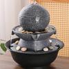 Lucky Feng Shui Wealth Wheel Fountain – Modern Minimalist Desktop Water Feature, Perfect for Housewarming or Birthday Gifts.