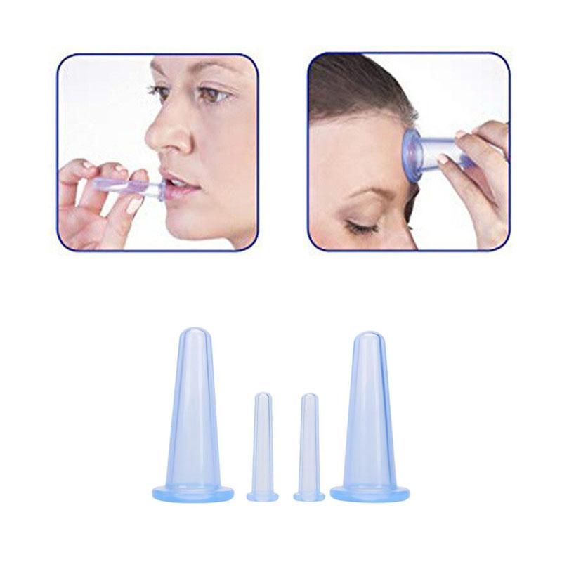 Silicone Vacuum Cupping Massage Jars Anti Cellulite Facial Suction Cups Lift Skin Scraping Guasha Anti Wrinkle Neck Face Massage