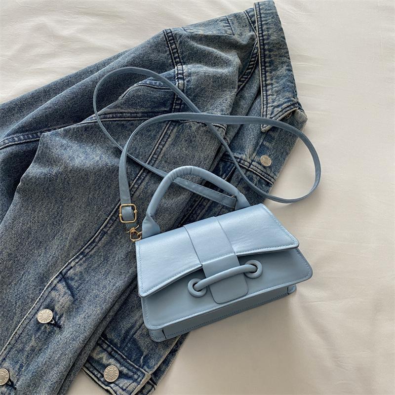 

Маленькая сумка высокой ценности женская ins нишевый дизайн сумка-мессенджер 2025 новая модная мини портативная маленькая квадратная сумка синий