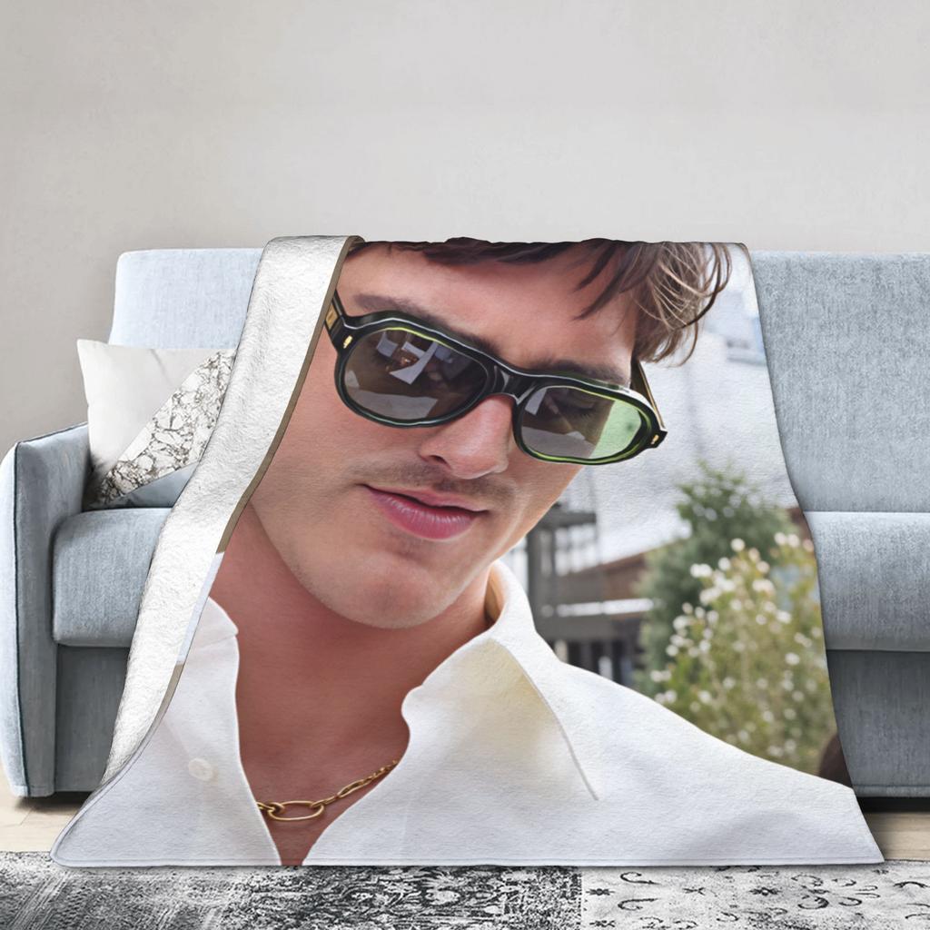 Ritratto Attore Jacob Elordi Coperte Calde e Accoglienti Coperta da Campeggio a Fantasia Copri Divano Letto Copri Letto in Flanella Copri Letto Divano