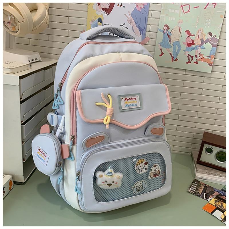New high-value, fresh, sweet and cute bear transparent, junior high school and high school backpack