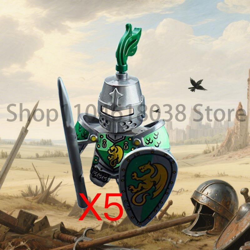 Medieval Military Figures Octopus Sea Demon Knights Building Blocks Weapons Accessories Sword Temple Spear Shield MOC MINiBricks