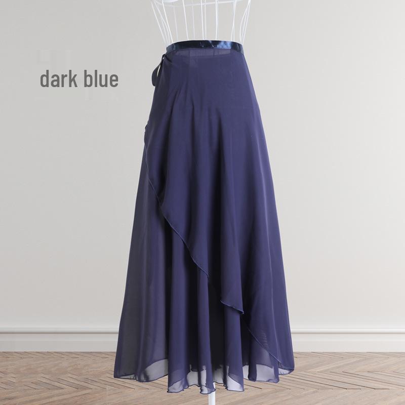 Women's Summer Ballet Practice Dress with Long Chiffon Skirt