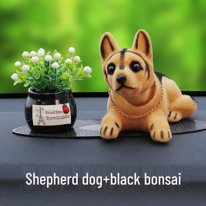 Niedliche Cartoon-Hund Wackelkopf-Ornament für die Autoinnendekoration