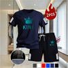 Herren Netz-Kurzarm und Shorts Lässiges Laufset - Unisex Edition