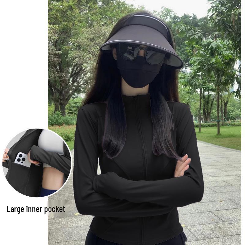 Women's Gray Ice Silk UV Sun Protection Summer Cardigan Jacket 2025