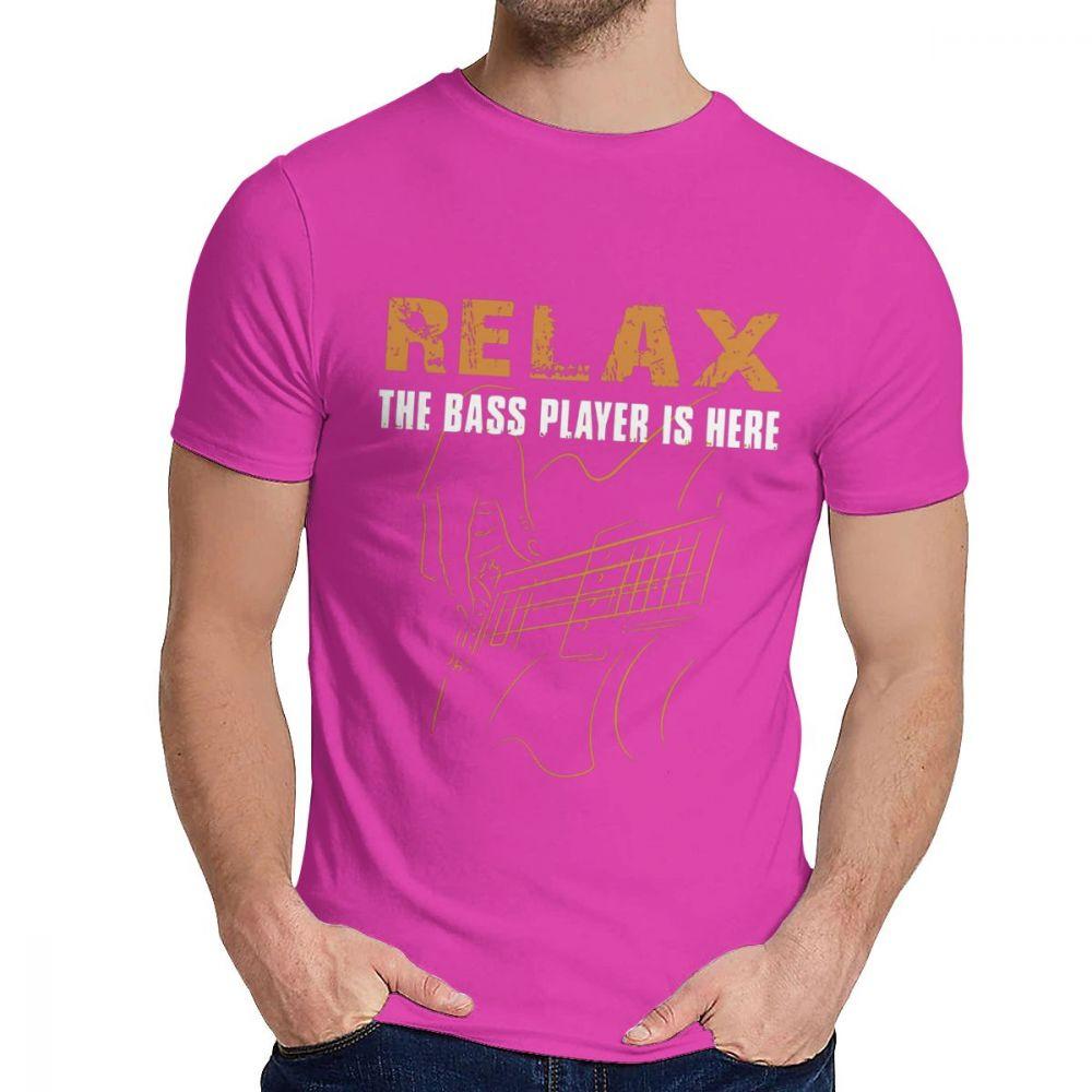 Unisex T Shirt The Bass Player Is Here Electric Guitars Music Tops 100 Cotton Fashion