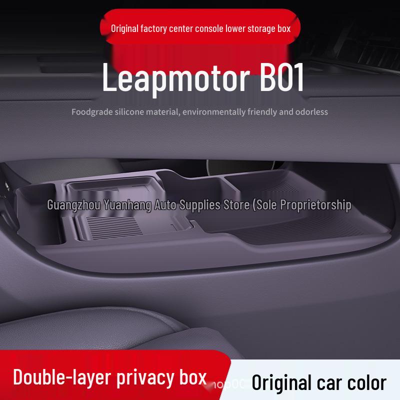 Compatible with 25 Leapmotor B01 Models: Center Console Storage & Glasses Organizer Accessories.