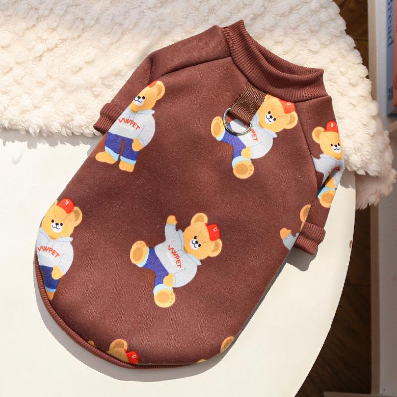 

Big Dogs, Golden Retrievers, Pets, Autumn and Winter Corgi Bears, Dogs, Cats, Teddy Cats, Clothes, Dog Supplies, Bichon Frise Thin Fleece Sweatshirts XS коричневый