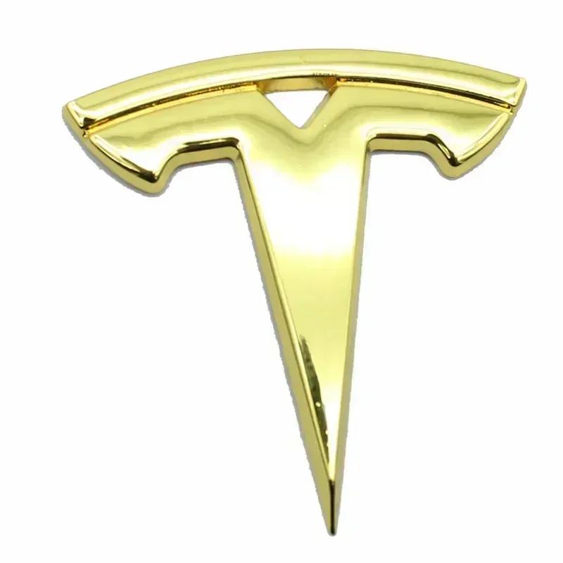 BFNWZ1 For Tesla Model 3 ModelS X ModelY 5.5x5.5cm Car Steering Wheel Overlay Sticker Metal Interior Refitting Decals Accessories