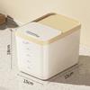 Sliding Lid Rice Storage Box New Plastic Food Grade Grain Bin Moisture Proof Multi-functional Rice Bucket Kitchen Food Storage Organizer