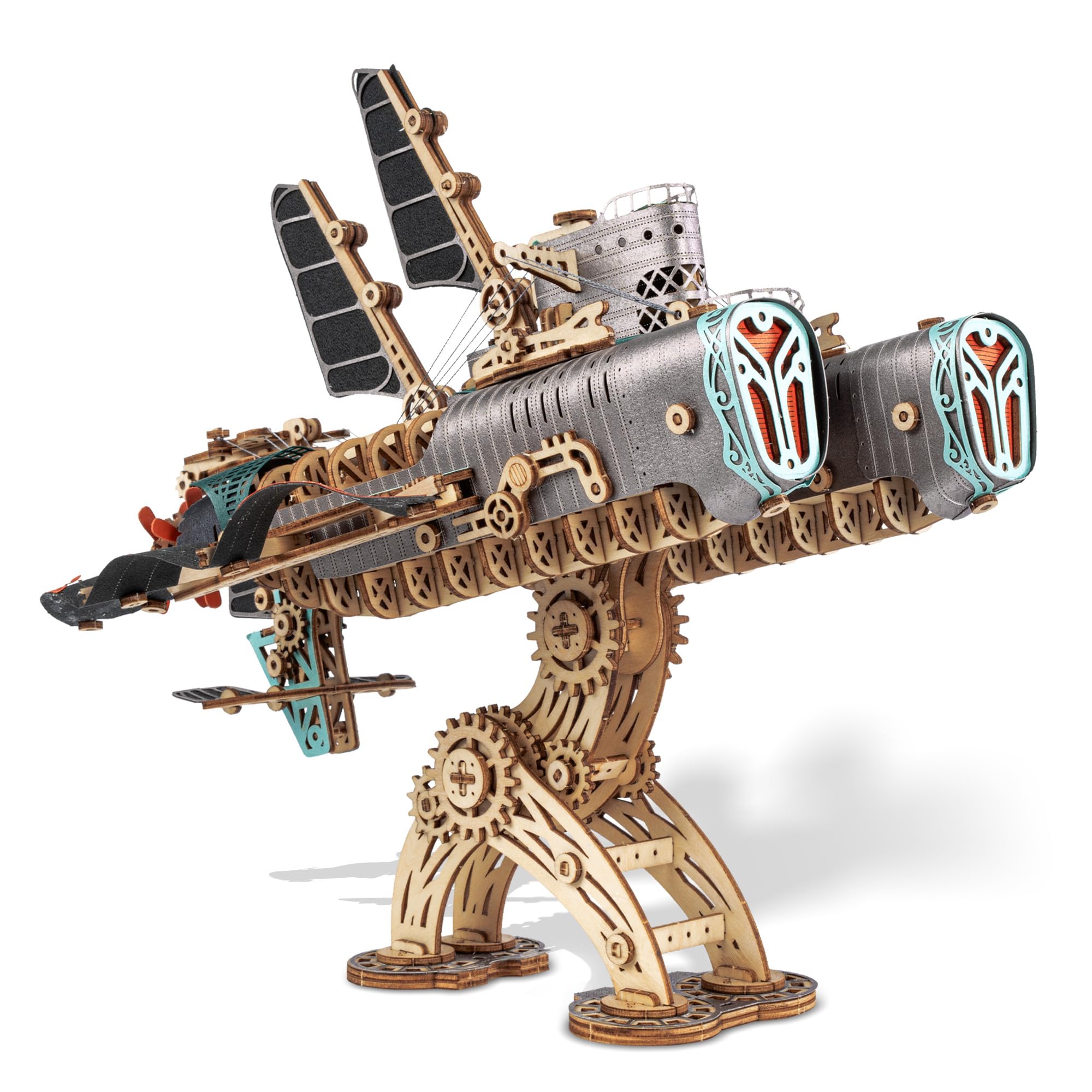 

FUNPOLA 3D Puzzle, Wooden Puzzle, 3D Puzzle, 20,000 Leagues Under the Sea Submarine Steampunk DIY Craft Kit, Assembly Kit, Educational Toy,