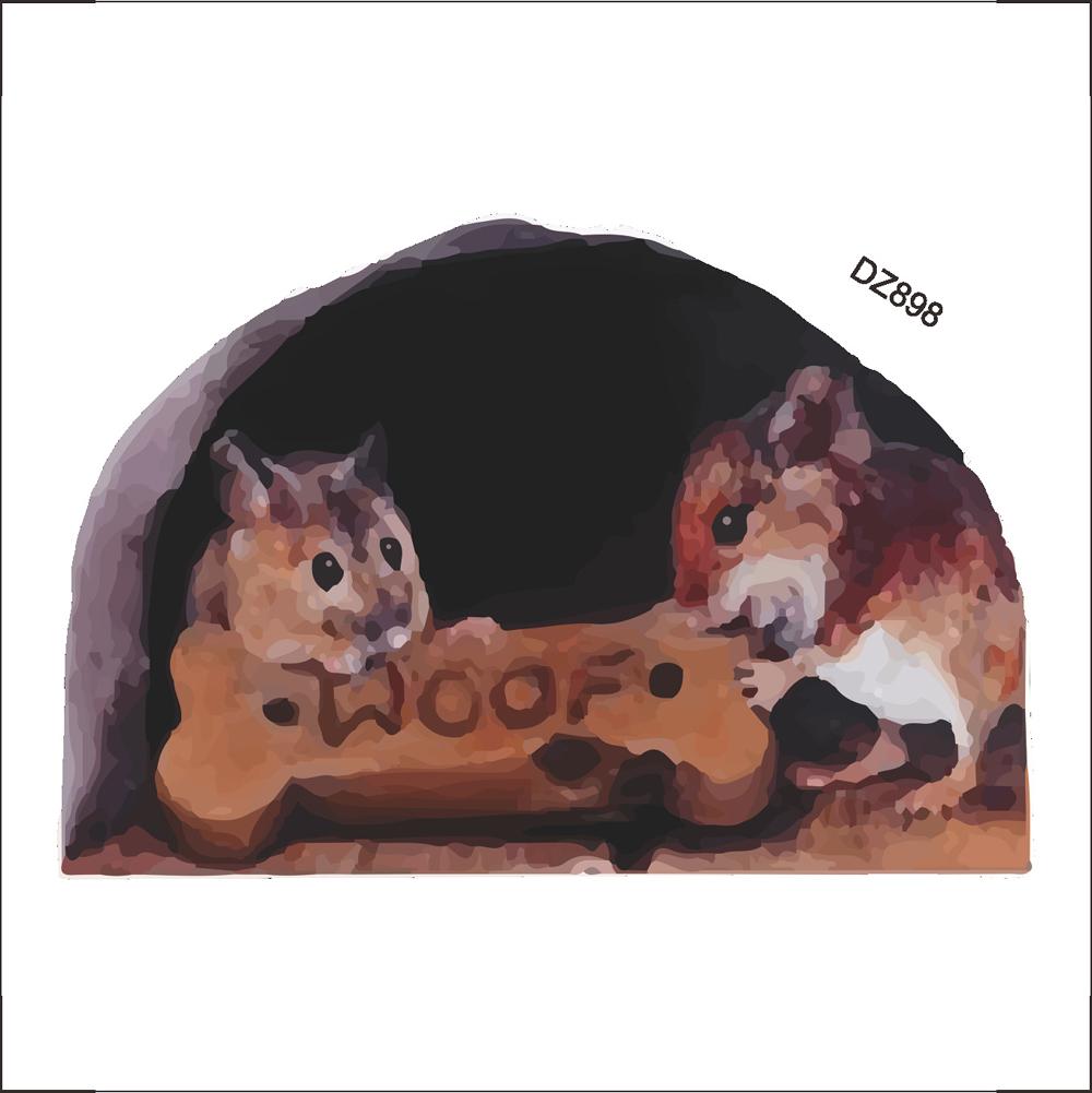 Cartoon Mouse Hole Wall Sticker Realistic Wall Decals For Living Room Kindergarten Bedroom Kids Room Wall Decor