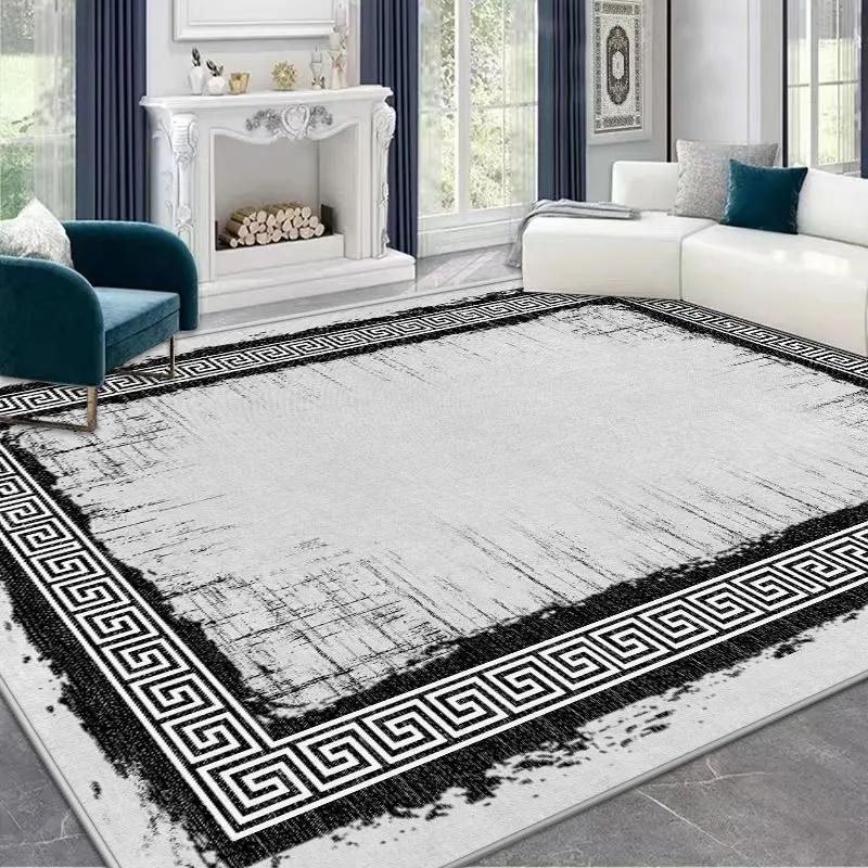 Leicht-Luxus-Teppiche für Schlafzimmer Anti-Rutsch-Bettvorleger Große Fläche Wohnzimmerdekoration Weicher Teppich Waschbare Garderobe Bodenmatte