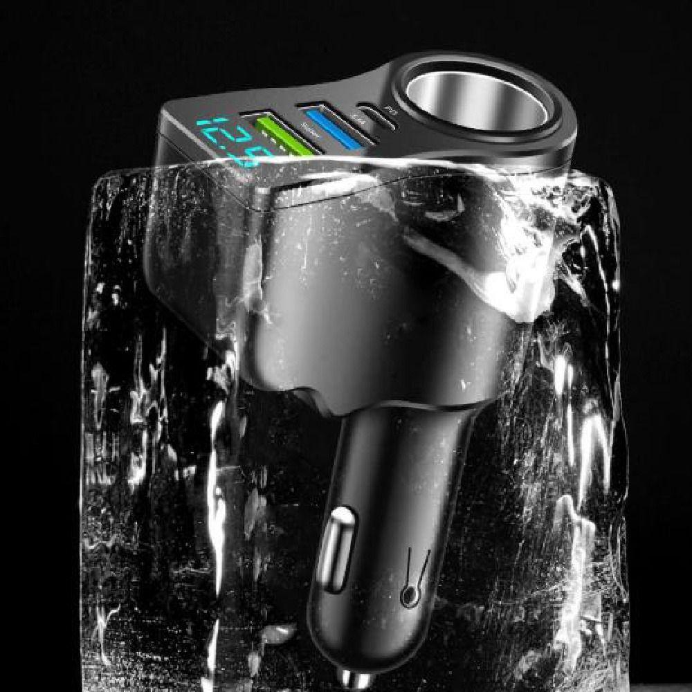 Fast Charger Auto Phone Charger 4 In 1 Car Charger Adapter Vehicle Mounted Inverter  Travel