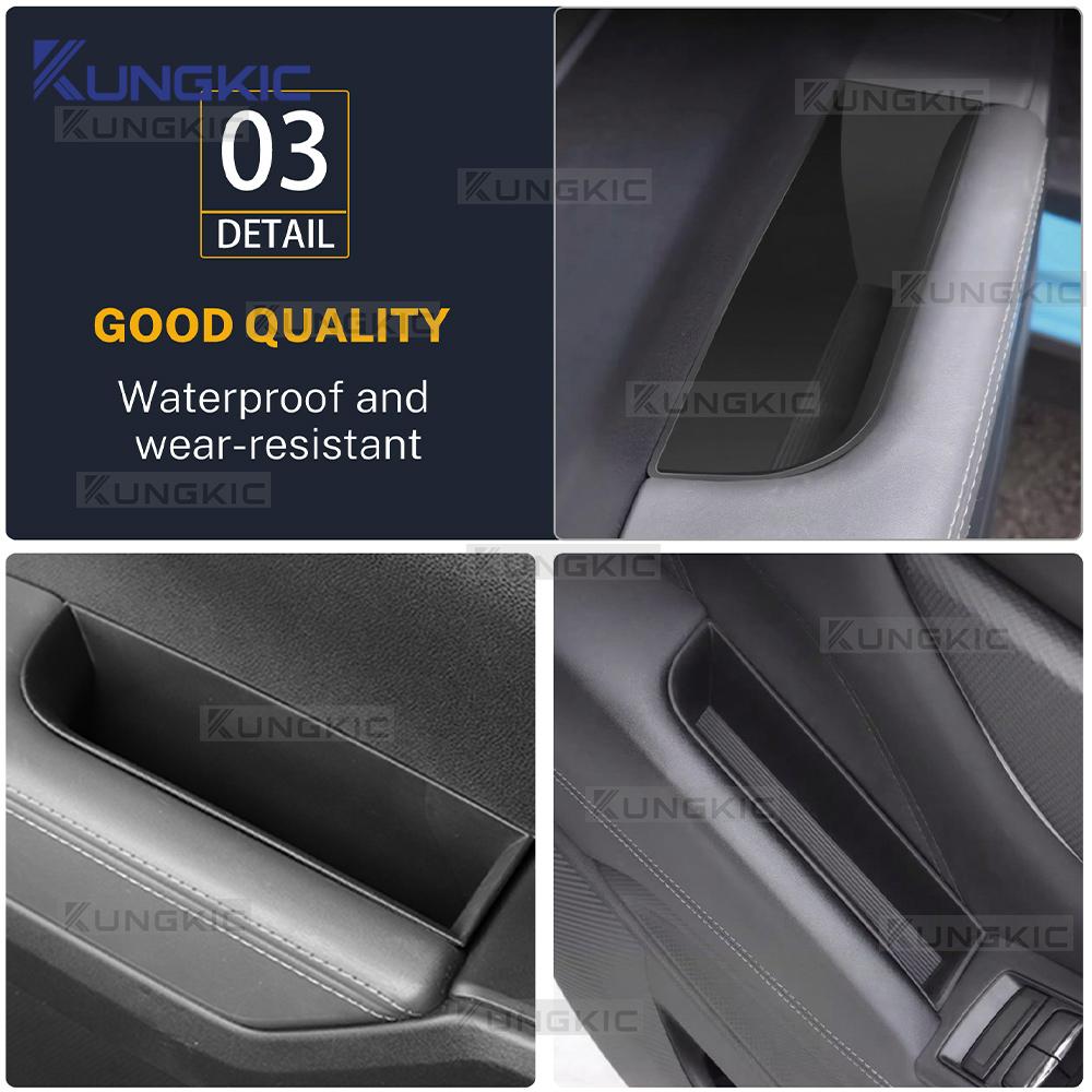 KUNGKIC For Subaru Crosstrek 2025 2025 ABS Storage Box LHD RHD Car Side Doors Organizer Case Box Interior Accessories