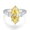 Nine Beauty High Carbon Diamond 7 Carat Zircon Marquise Ring for Women In S925 Sterling Silver