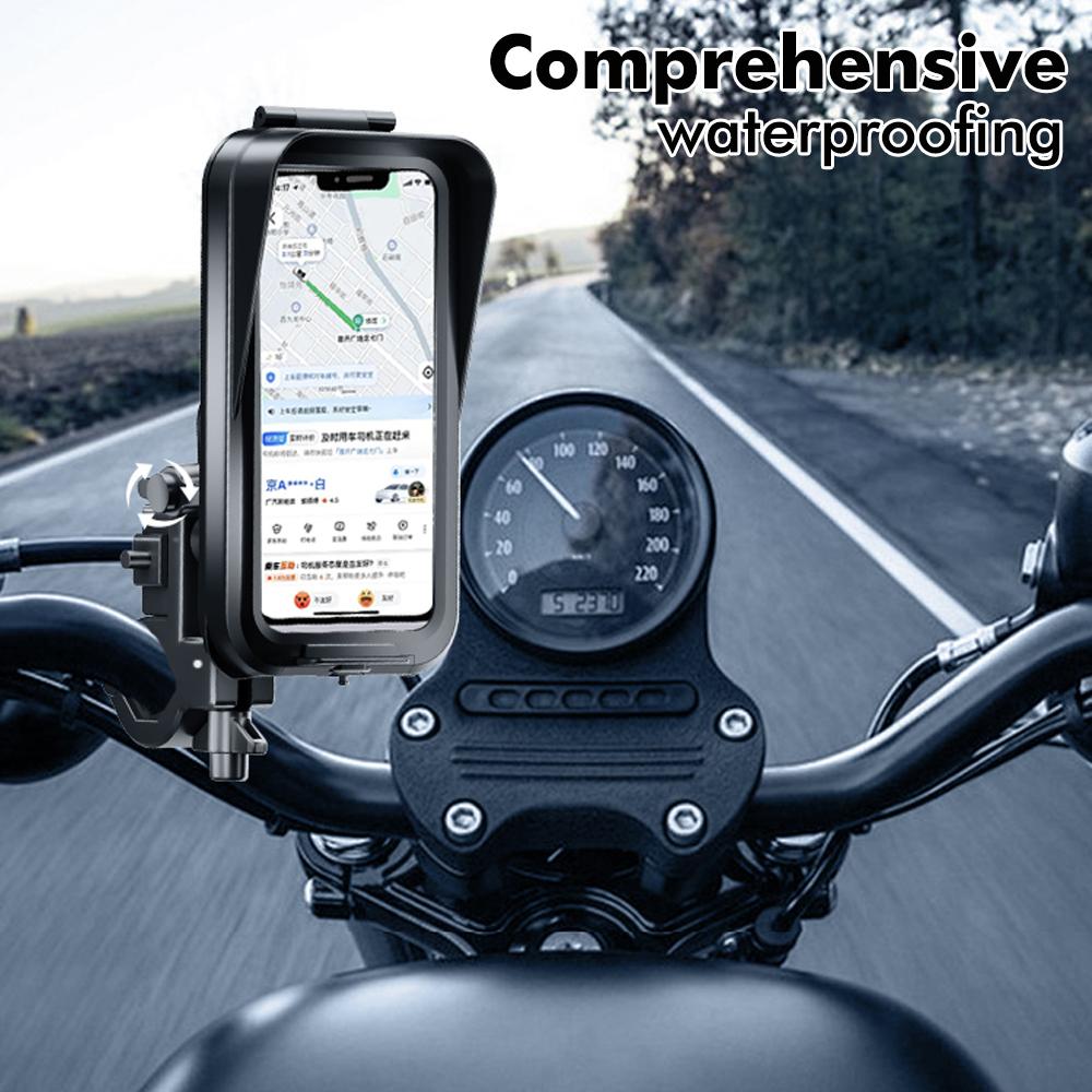 Bicycle Motorcycle Cell Phone Waterproof Anti-fog Cell Phone GPS Holder (Single Tube, Suitable for Motorcycles, Bicycles)