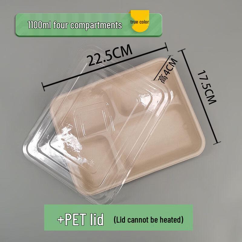 Disposable 3-Compartment Paper Meal Box