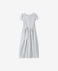 Basica Waist Tie Shirred Dress (Gray)