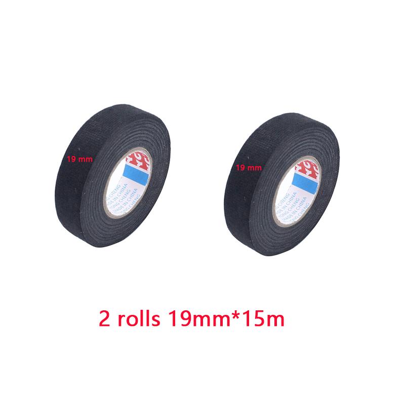 Automotive Wire Harness Cloth Tape High Temp Wrapping Noise Damping Heat Proof Adhesive Fabric Electrical Flannel Tape 15M/45M