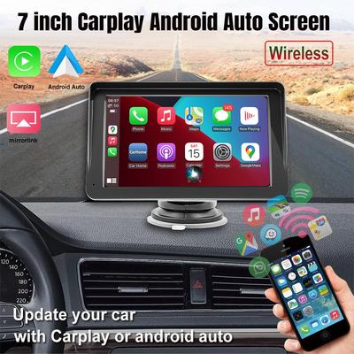 אוניברסלי CarPlay אנדרואיד אוטומטי לרכב רדיו מולטימדיה נגן וידאו 7 אינץ' מסך מגע נייד עם USB AUX למצלמה אחורית