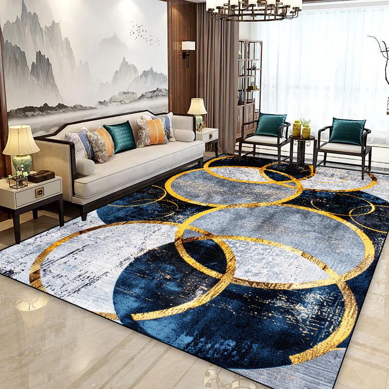 Modern Luxury Large Area Rugs for Living Room Decoration Geometry Carpet Comfortable Soft Bedroom Bedside Rug Non-slip Doormat