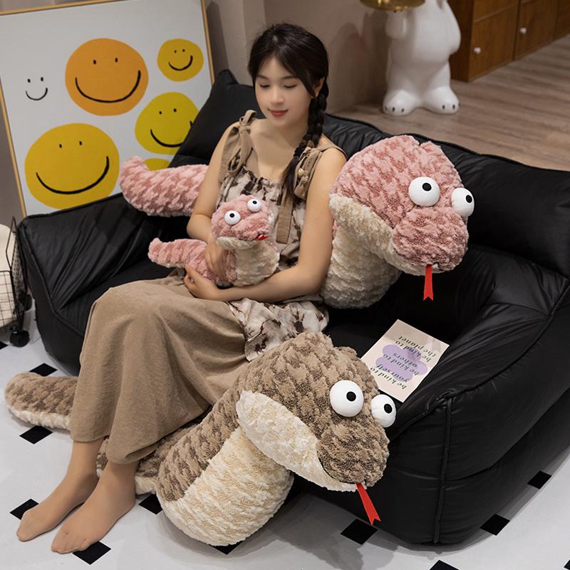 Cartoon Fat Snake Plush Animals Super Soft Dolls Pillow Funny Home Decor Birthday Present Gift for Boy Girl HighQuality