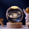 Crystal Ball Starry Night Light: Luminous Glass Solar System Ornament - Perfect Birthday Gift for Women