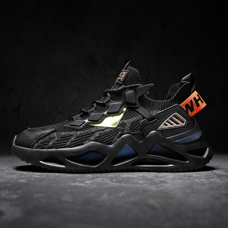 Herrskor Flygväv Andningsbara Sportskor Mode Platå Höjdökande Sneakers Casual Skor Student Löpning För Män