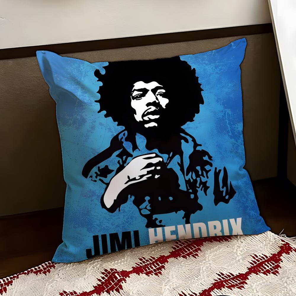 Singer JJimi Hendrix Cushion Cover Reversible Soft Durable Pillow Cover Home  Car MultiScene Use for Daily Comfort