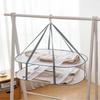 Foldable Clothes Drying Rack Mesh 3-Tier Lay Flat Hanger Space Saving With Hanging Hook Laundry Organizer Sweater Towel Socks