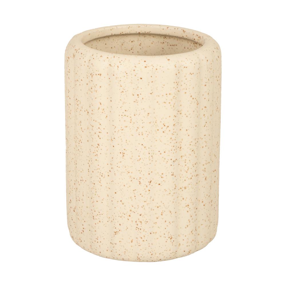 Ceramic Bathroom Toothbrush Mug Cream KENYA