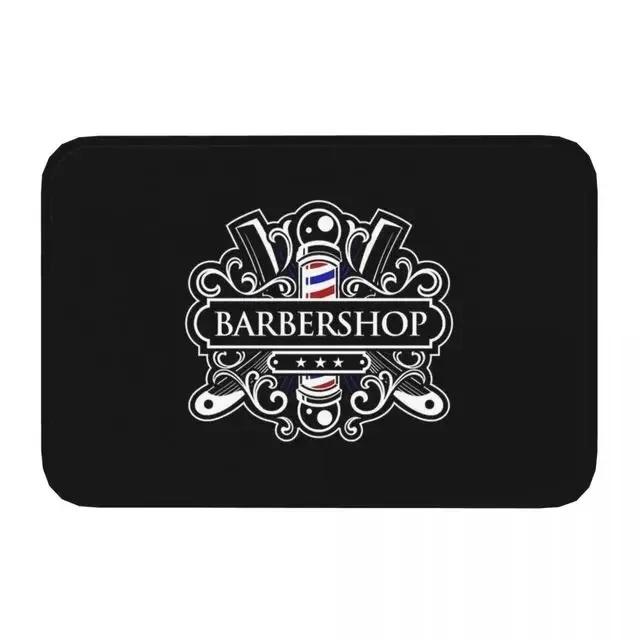 Barber Shop Mat Welcome Doormat Balcony Indoor Corridor Porch Entrance Floor Carpet Machine Washable Floormat Accessories Rug